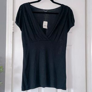 Black V Neck Blouse